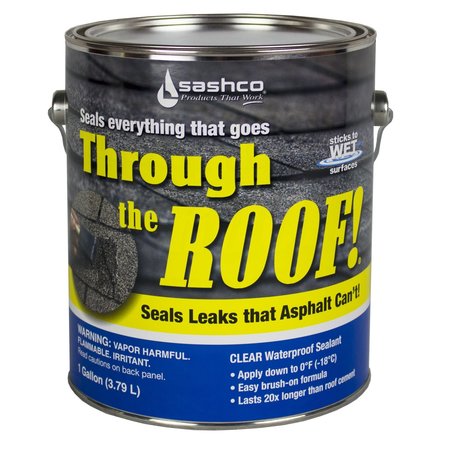 Sashco  Clear Elastomeric Roof Sealant 1 gal -  THROUGH THE ROOF, 14004